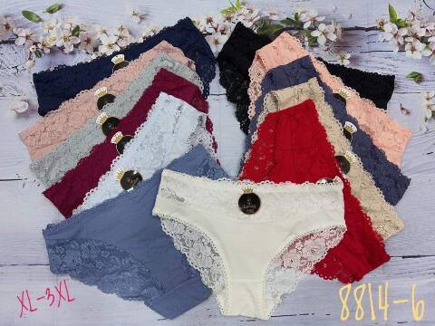 Majtki damskie 8814-6 Mix kolor XL-3XL